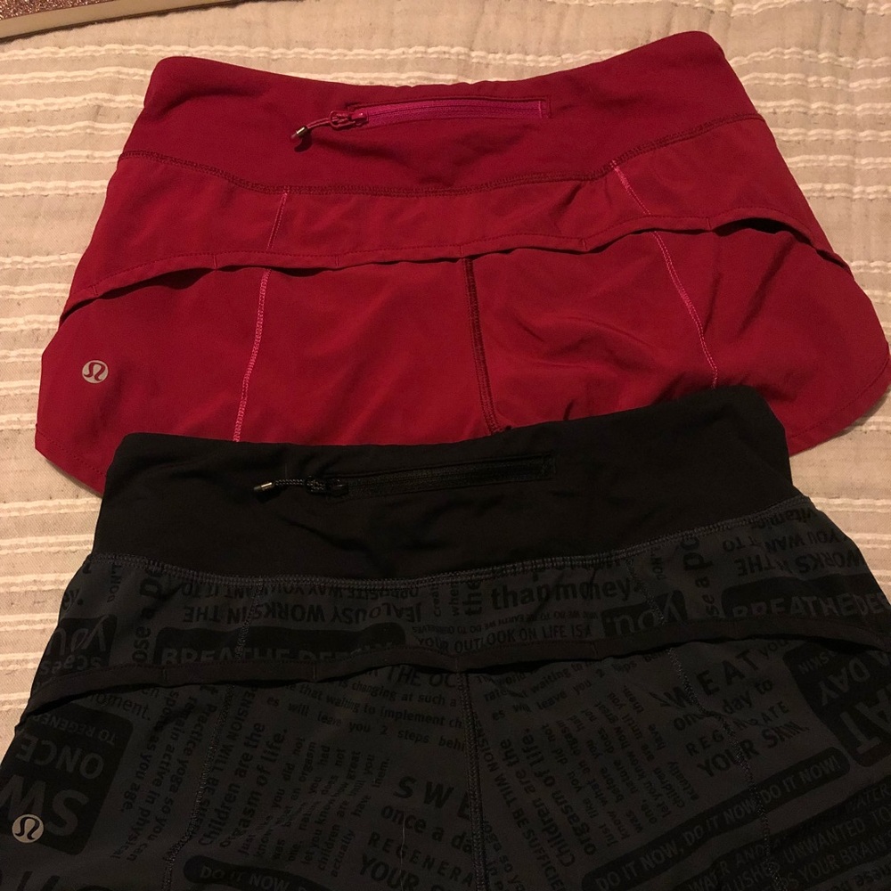 Lululemon shorts size 2